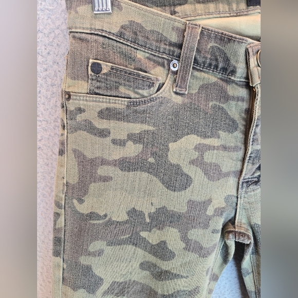 Hudson Crop Krista Womens Sz 27 Camo Super Skinny Stretch Low Rise Jeans - Picture 6 of 14